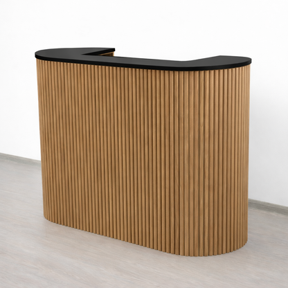 Mila Pure Tambour Reception Desk — Custom (39", 48", 58")