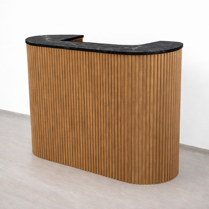 Mila Pure Tambour Reception Desk — Custom (39", 48", 58")