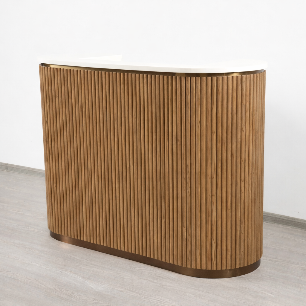 Mila Tambour Reception Desk — Custom (58")