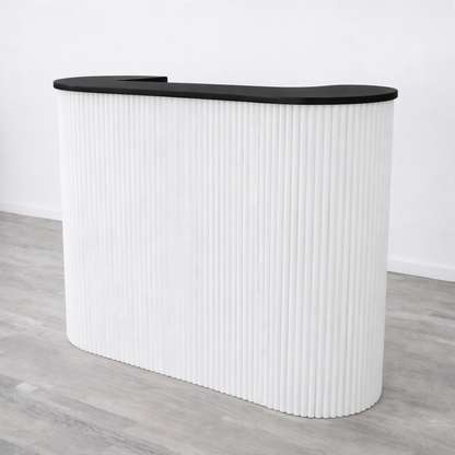 Mila Pure Tambour Reception Desk — Custom (39", 48", 58")