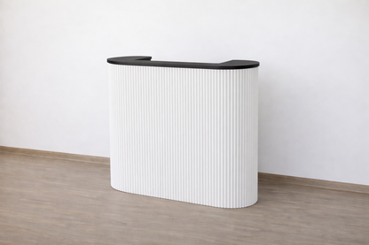 Mila Pure Tambour Reception Desk — Custom (39", 48", 58")