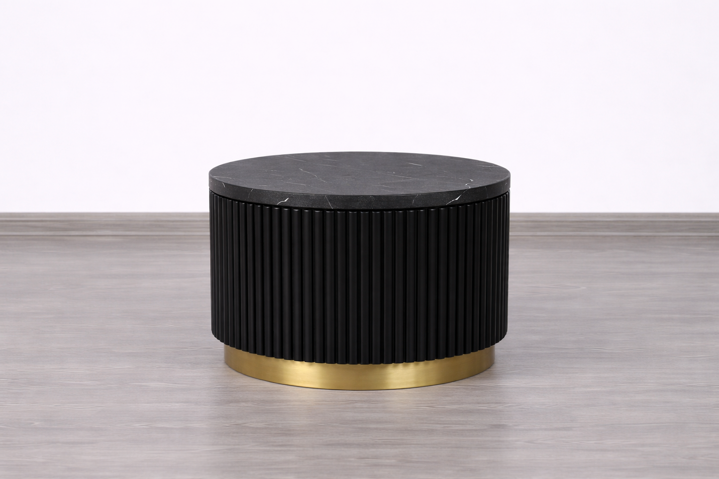 Mila Round Tambour Coffee Table