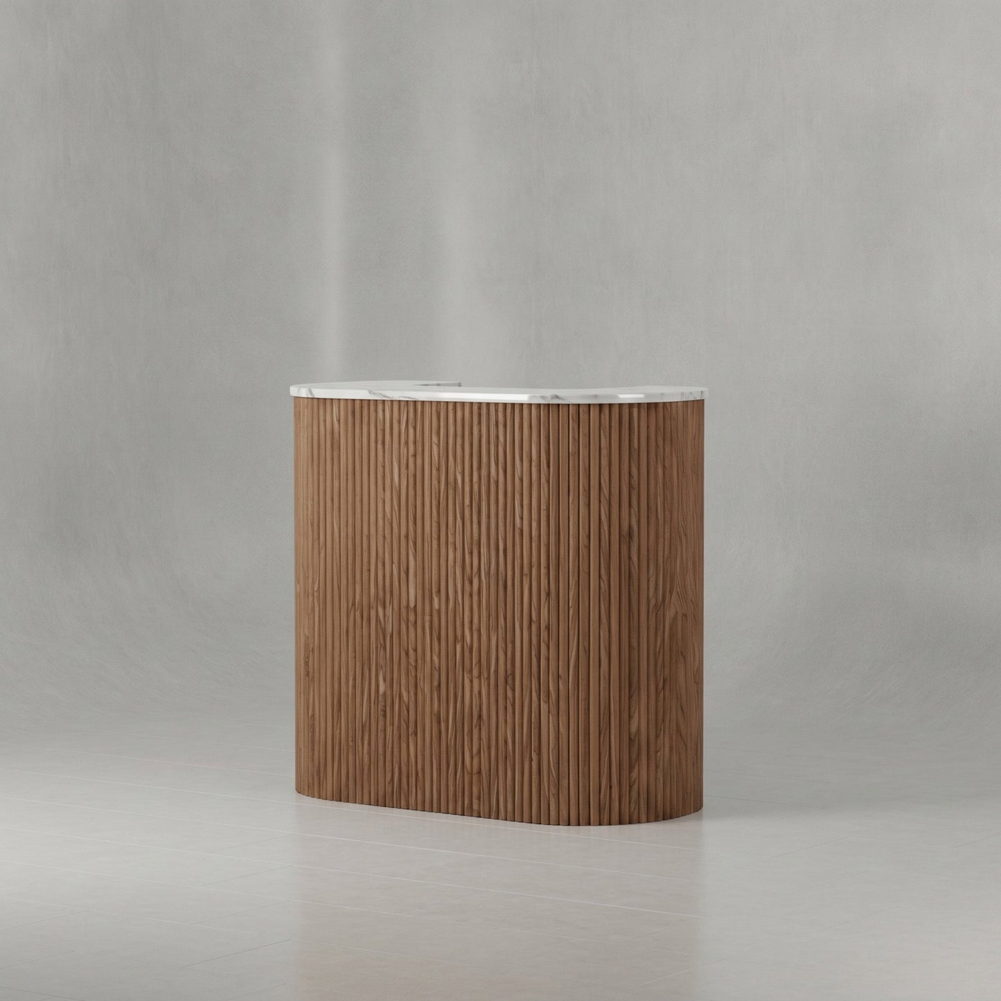 Mila Classic Tambour Reception Desk — Custom (39", 48", 58")