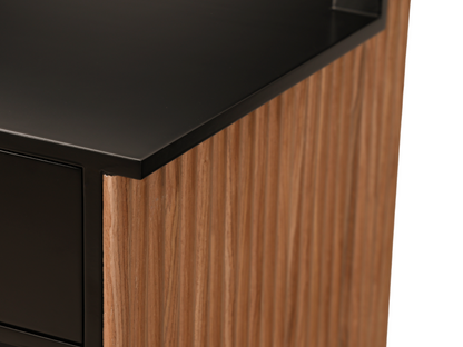 Cora Walnut Tambour Reception Desk — Small (39")