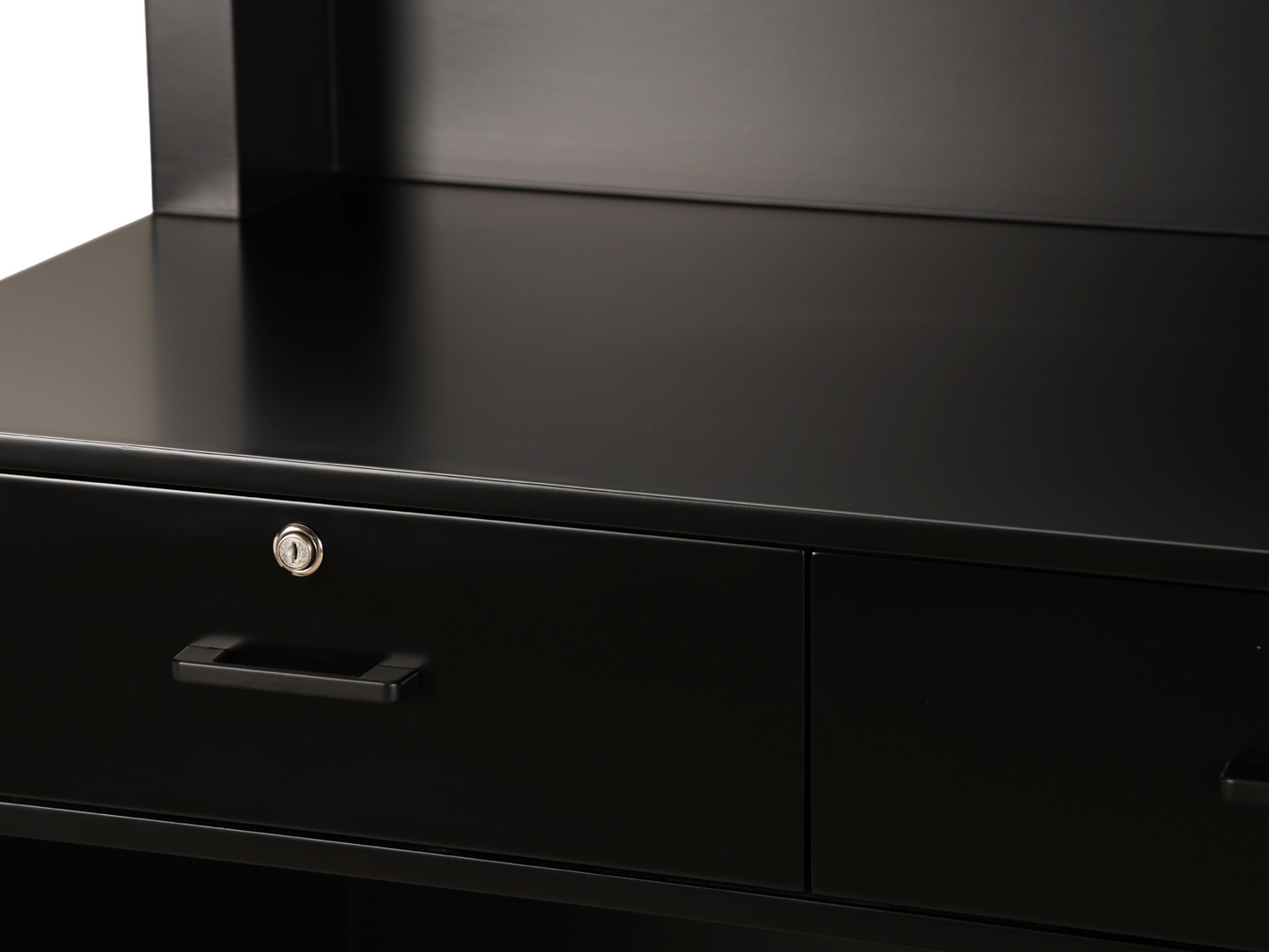 Cora Walnut Tambour Reception Desk — Small (39")