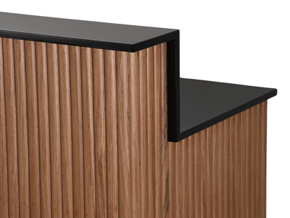 Cora Walnut Tambour Reception Desk — Small (39")