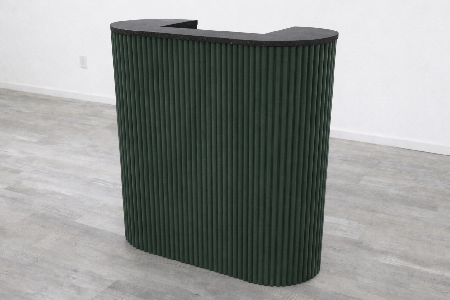 Mila Pure Tambour Reception Desk — Custom (39", 48", 58")