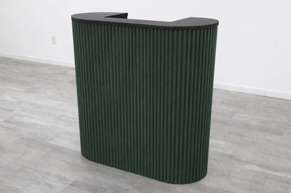 Mila Pure Tambour Reception Desk — Custom (39", 48", 58")