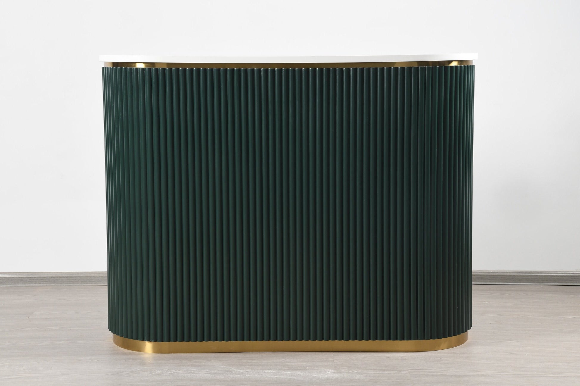 58" Evergreen Tambour Reception Desk - Free Shipping