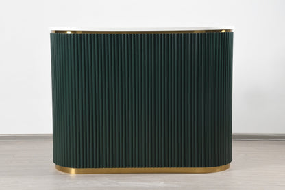 58" Evergreen Tambour Reception Desk - Free Shipping