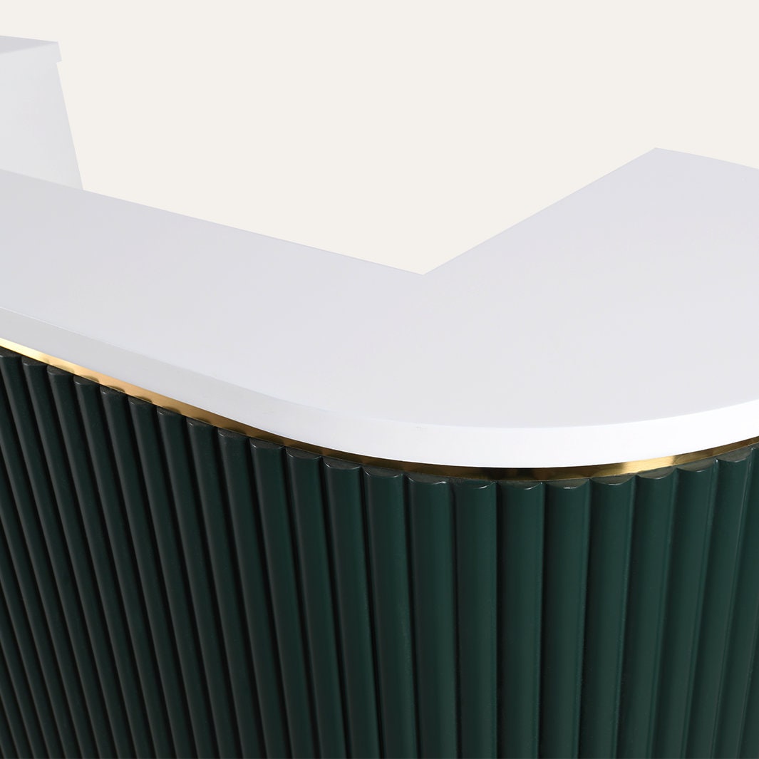 58" Evergreen Tambour Reception Desk - Free Shipping
