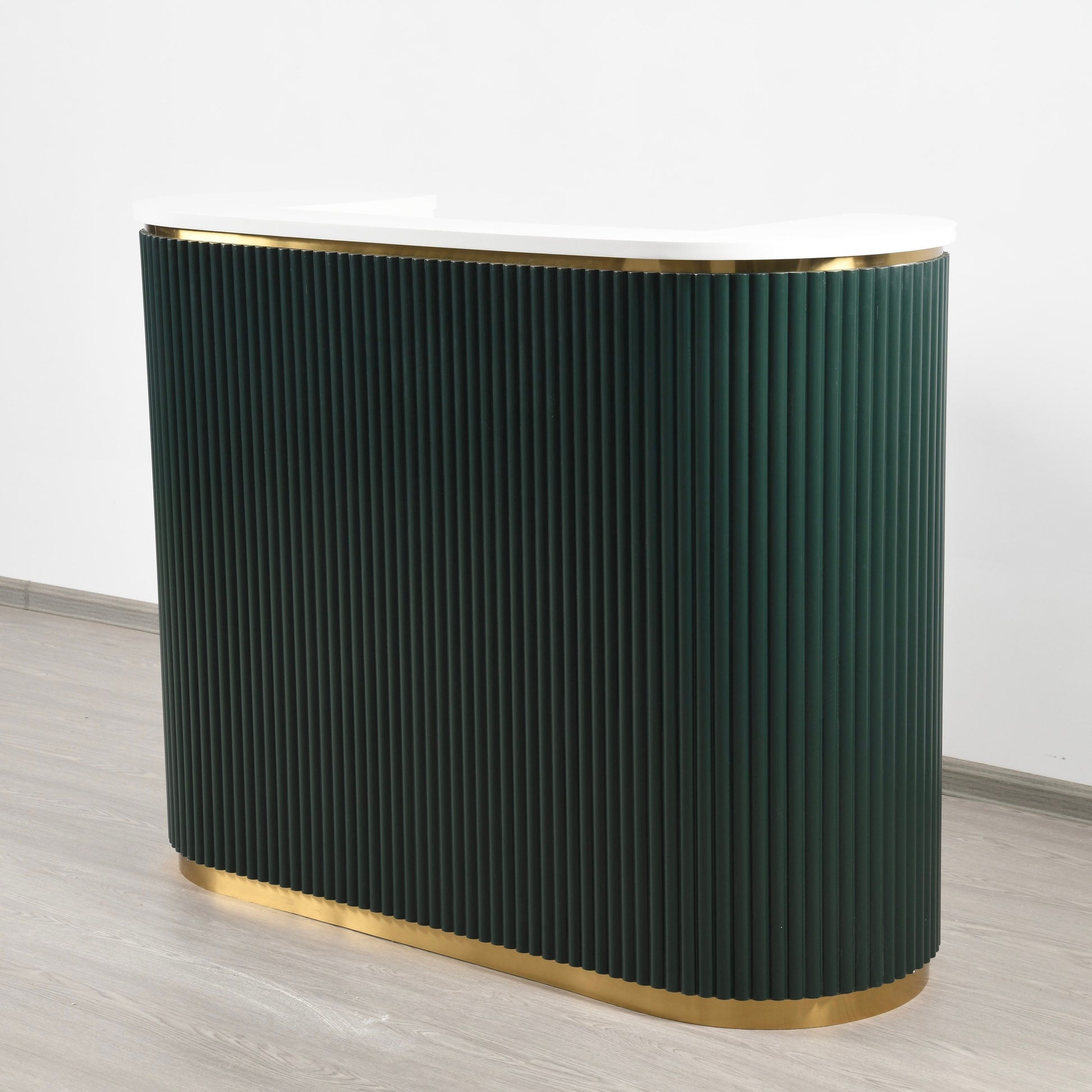 58" Evergreen Tambour Reception Desk - Free Shipping