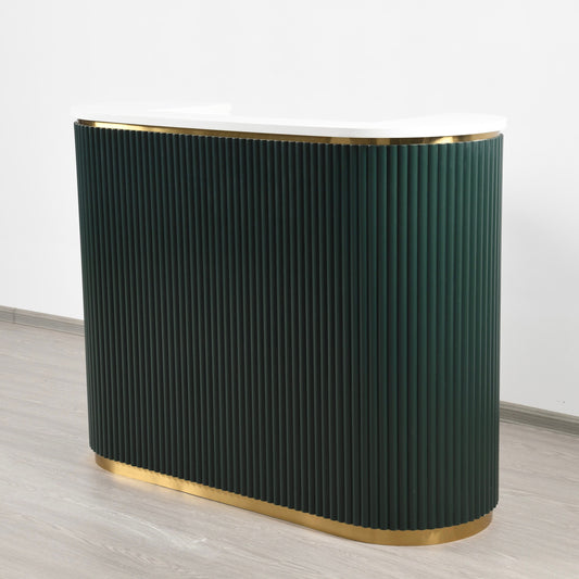 58" Evergreen Tambour Reception Desk - Free Shipping