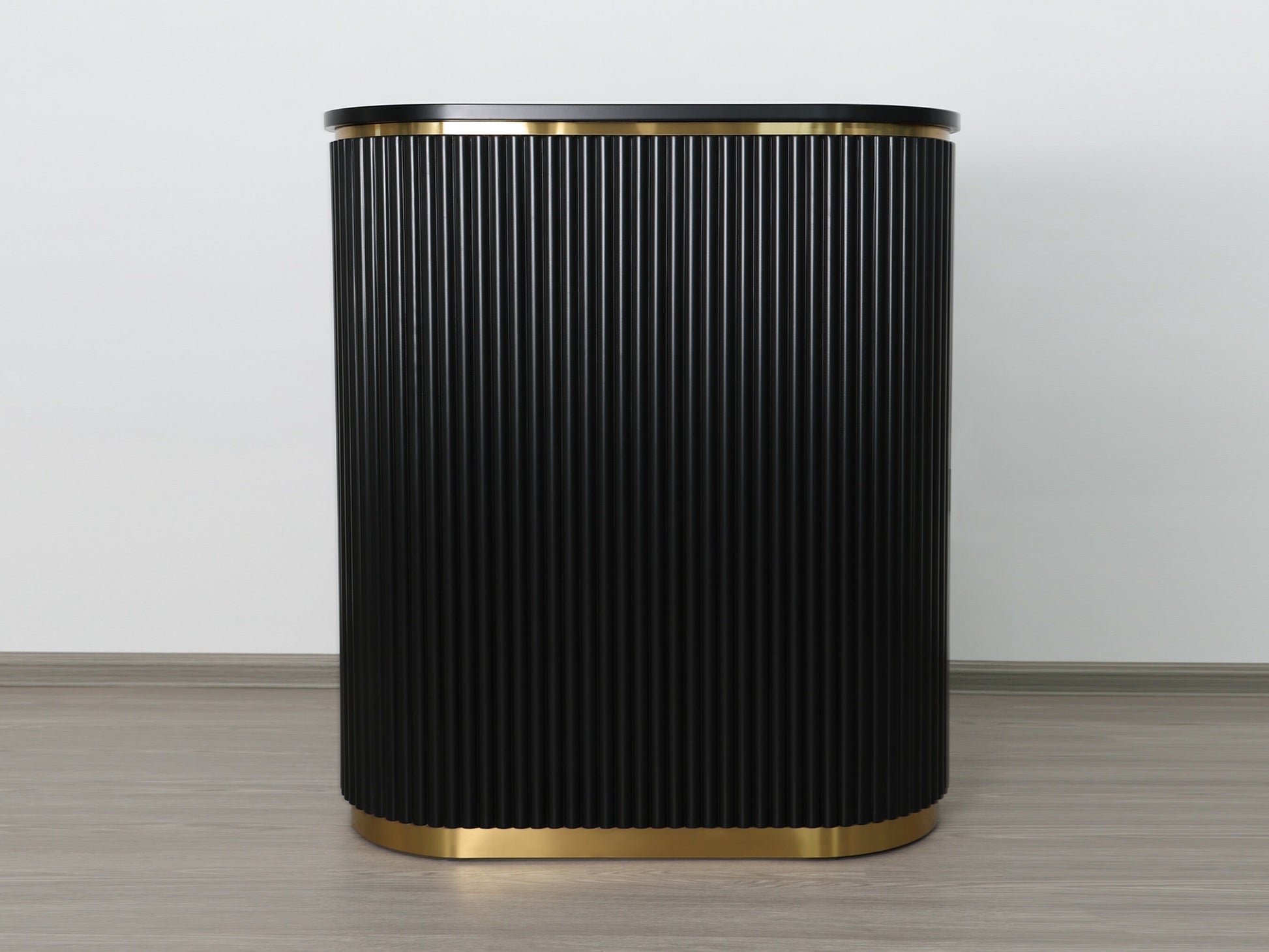 39" Black Tambour Reception Desk - Free Shipping