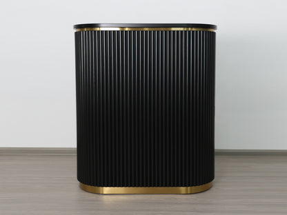 39" Black Tambour Reception Desk - Free Shipping