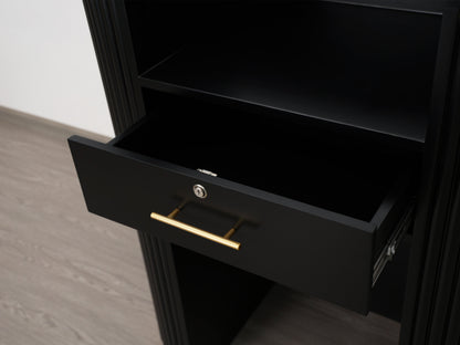 39" Black Tambour Reception Desk - Free Shipping