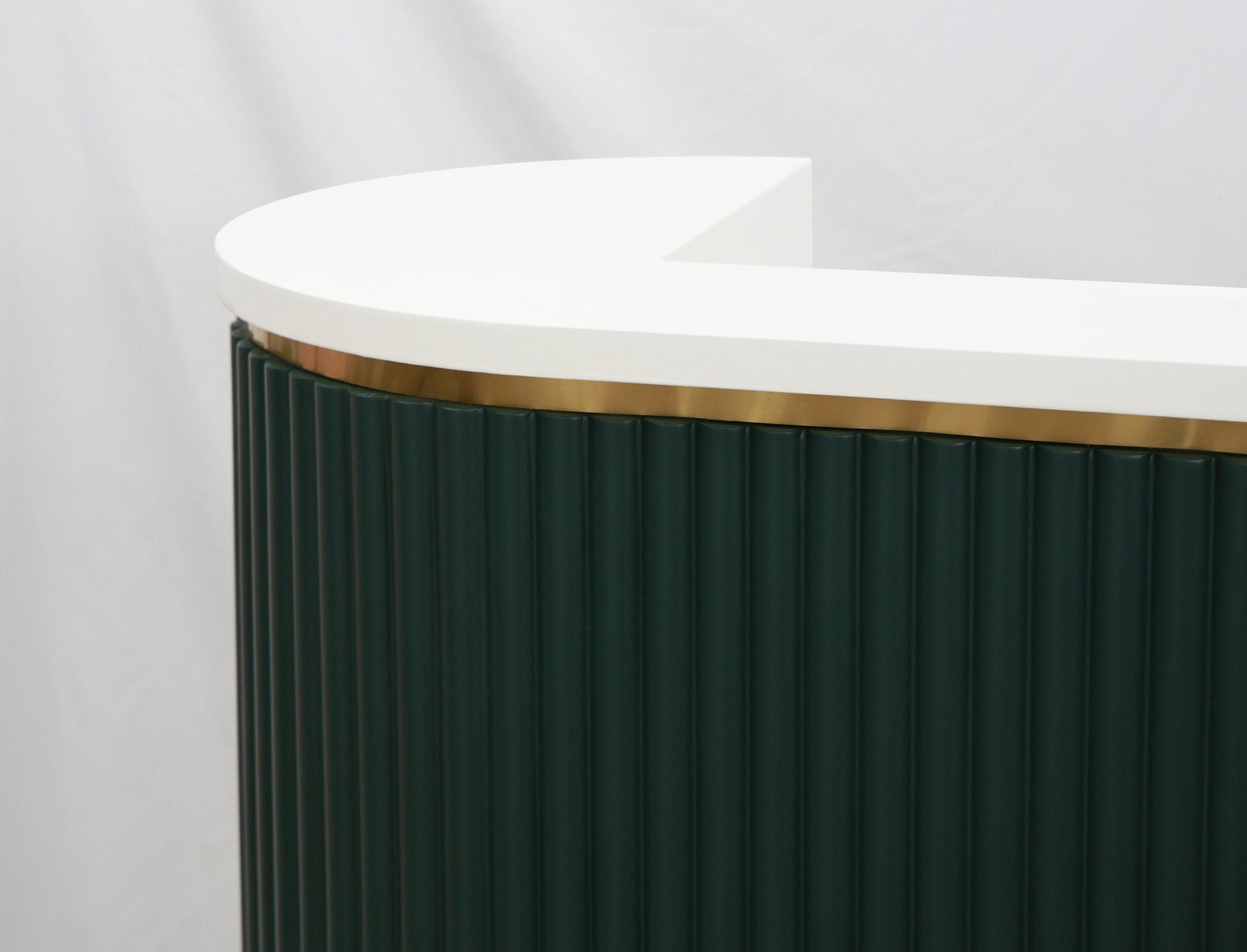 39" Evergreen Tambour Reception Desk - Free Shipping