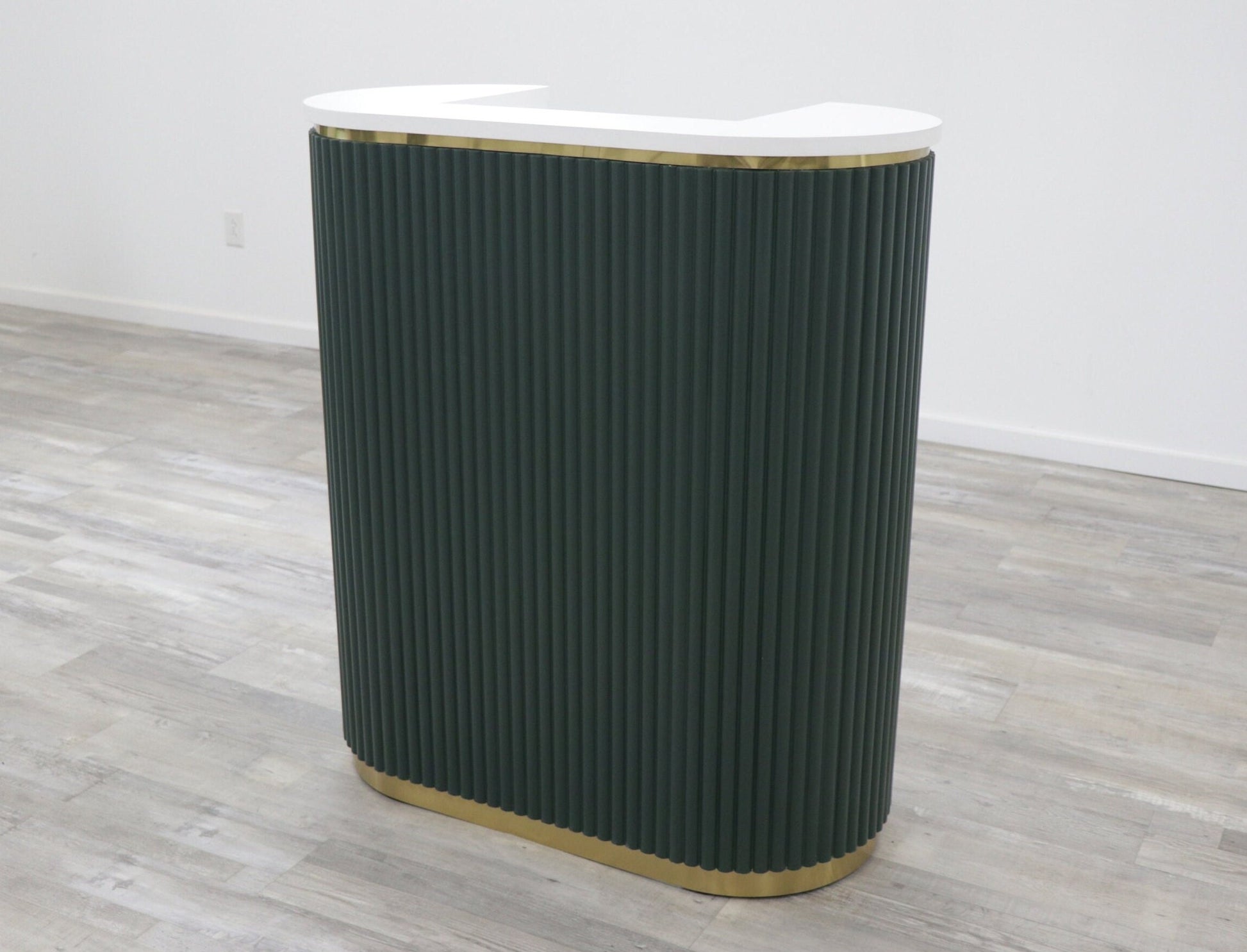 39" Evergreen Tambour Reception Desk - Free Shipping