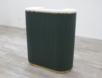 39" Evergreen Tambour Reception Desk - Free Shipping