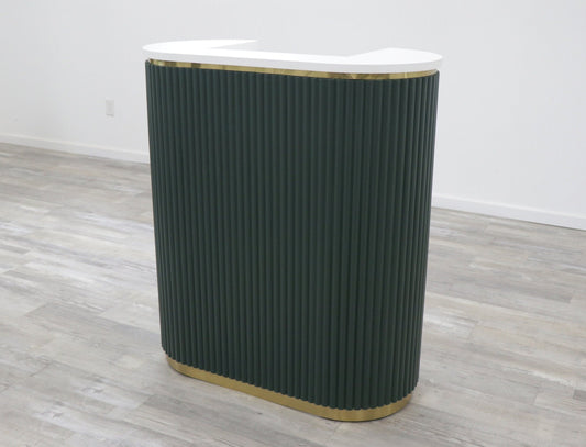39" Evergreen Tambour Reception Desk - Free Shipping