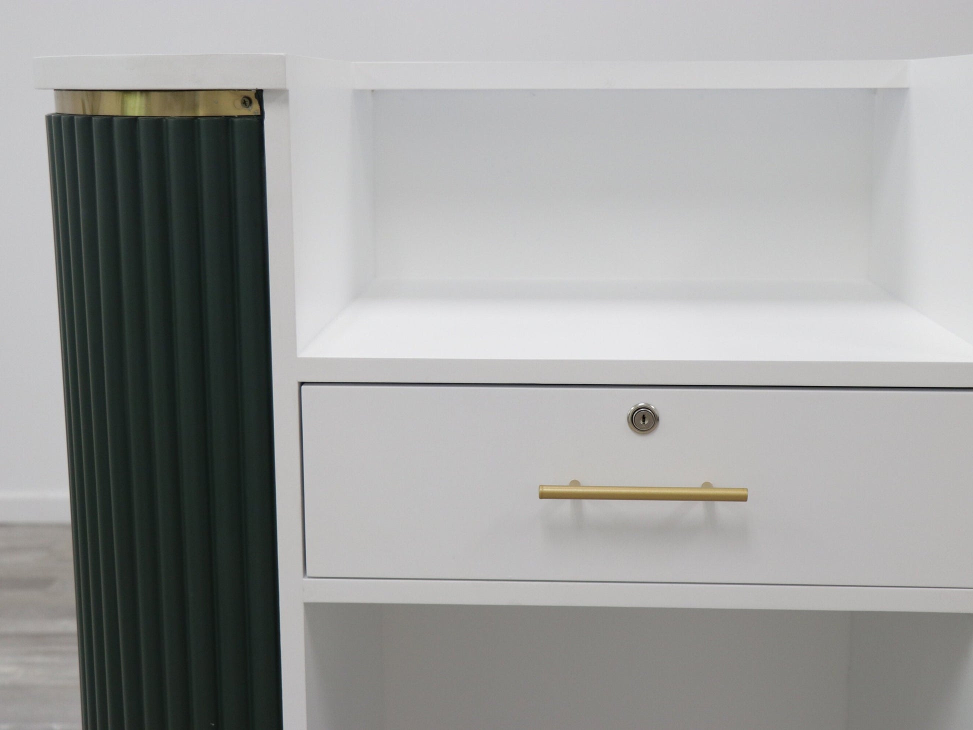 39" Evergreen Tambour Reception Desk - Free Shipping