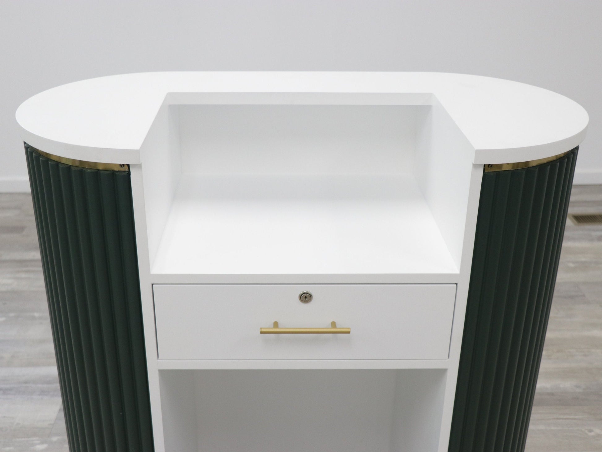 39" Evergreen Tambour Reception Desk - Free Shipping