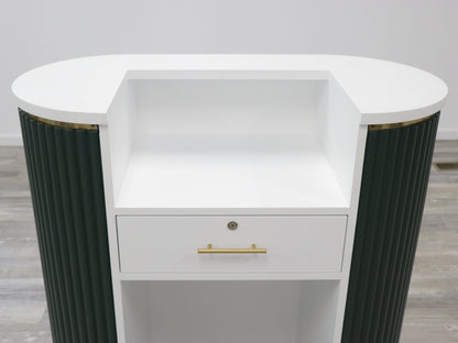 39" Evergreen Tambour Reception Desk - Free Shipping