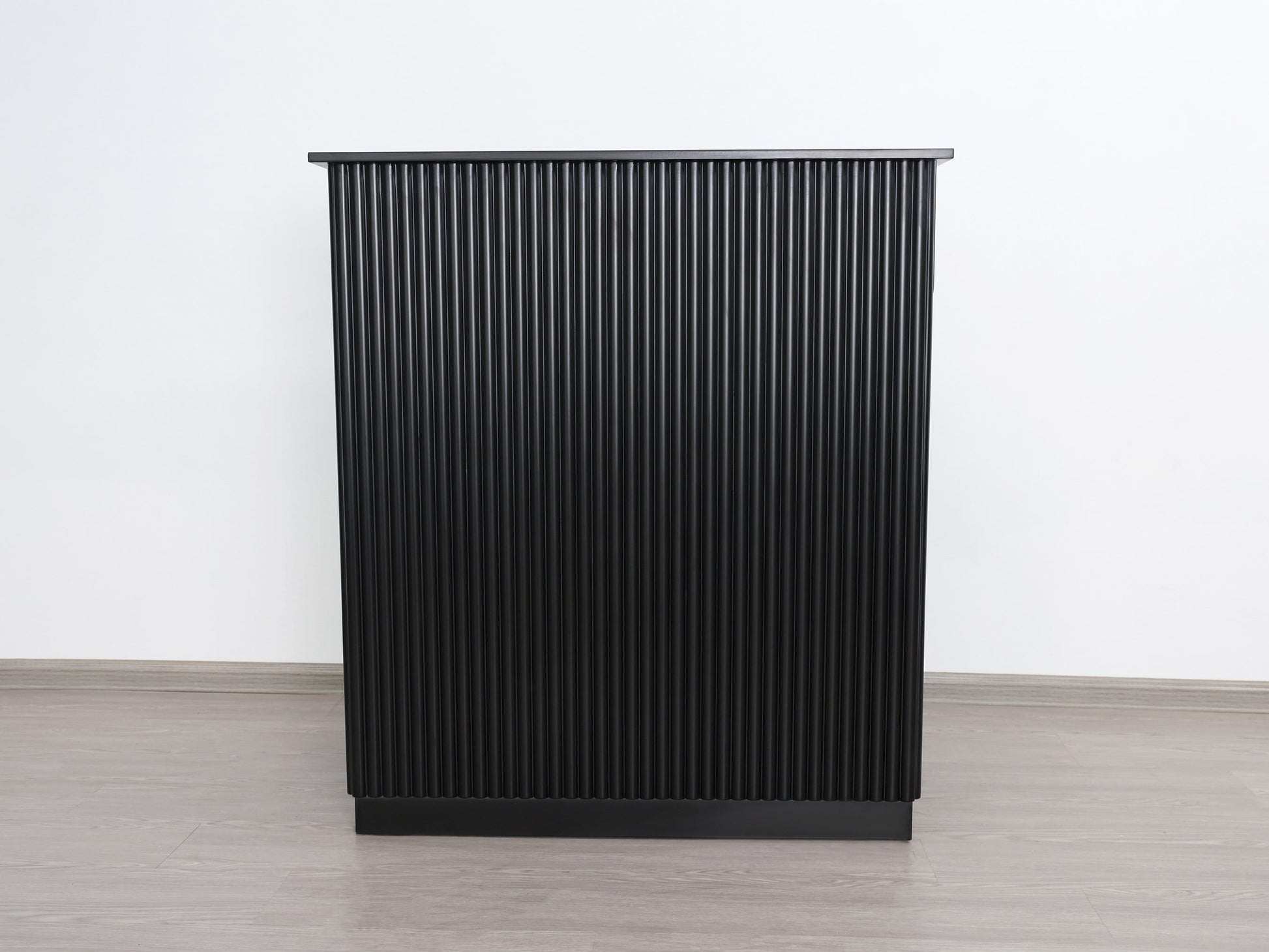 39" Black Tambour Reception Desk - Free Shipping