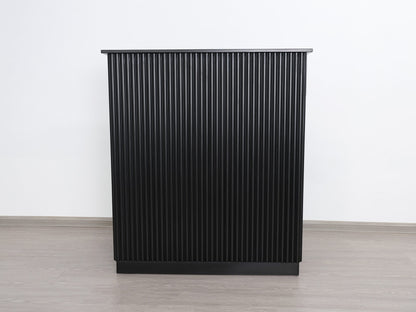 39" Black Tambour Reception Desk - Free Shipping