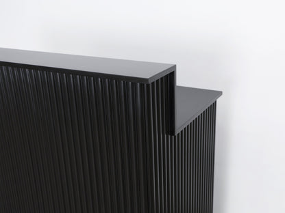 39" Black Tambour Reception Desk - Free Shipping