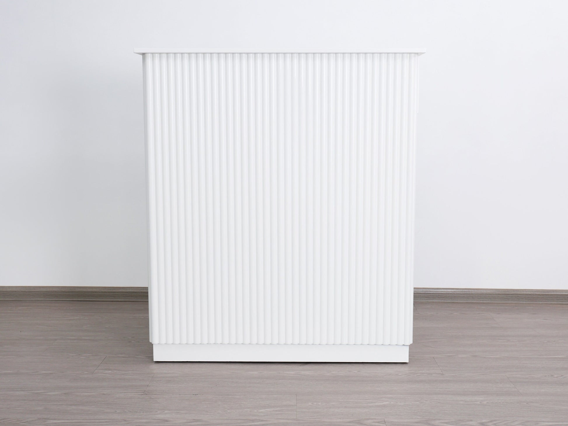 39" White Tambour Reception Desk - Free Shipping