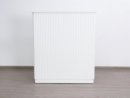 39" White Tambour Reception Desk - Free Shipping
