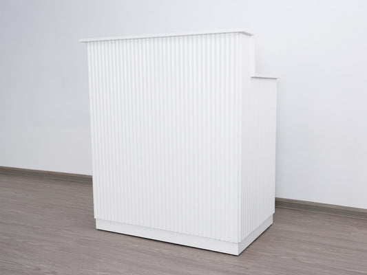 39" White Tambour Reception Desk - Free Shipping