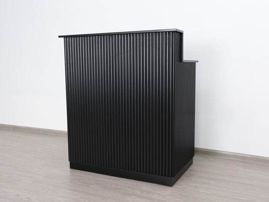39" Black Tambour Reception Desk - Free Shipping