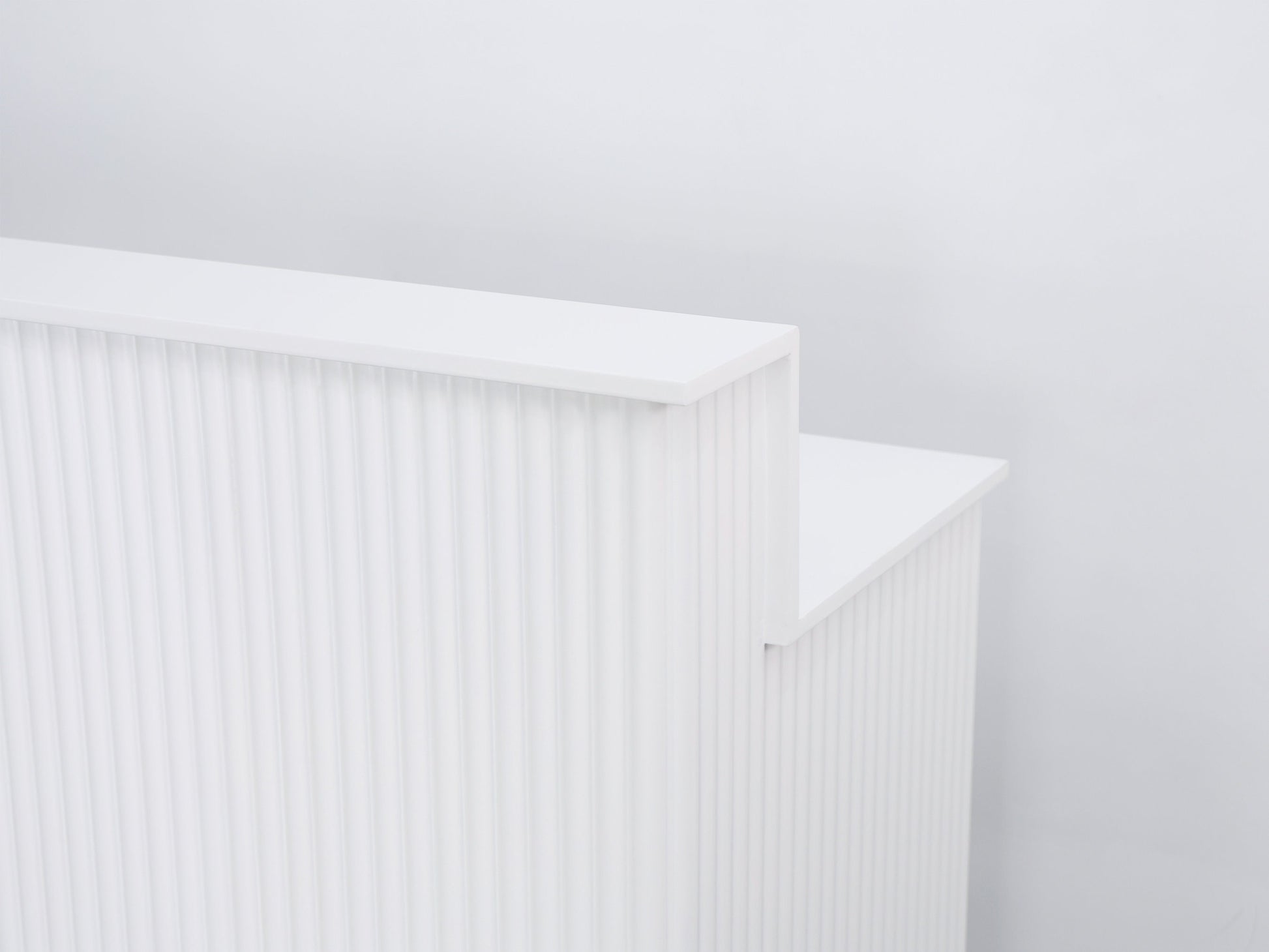 39" White Tambour Reception Desk - Free Shipping