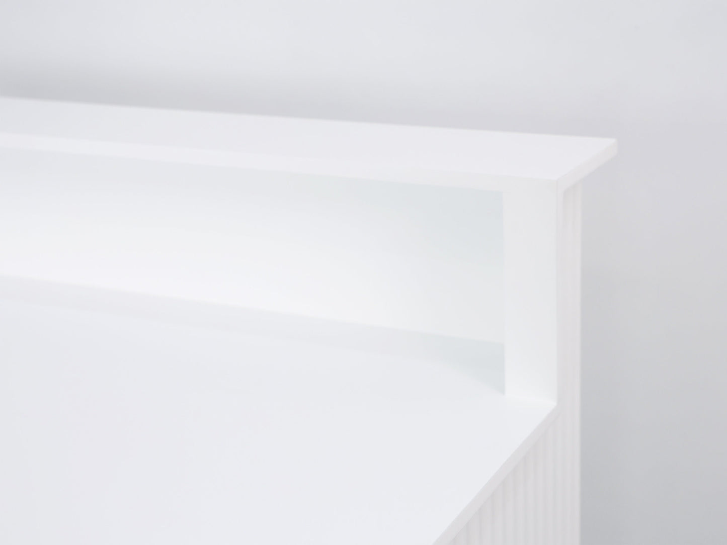 39" White Tambour Reception Desk - Free Shipping