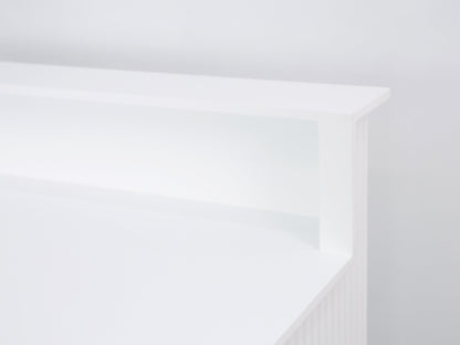 39" White Tambour Reception Desk - Free Shipping