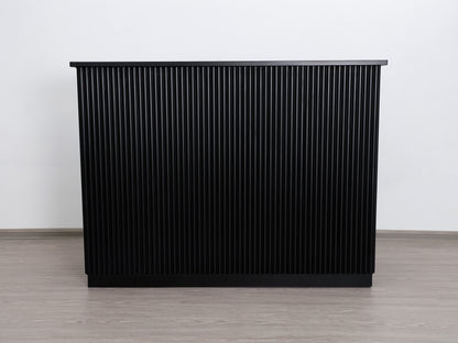 59" Black Tambour Reception Desk - Free Shipping