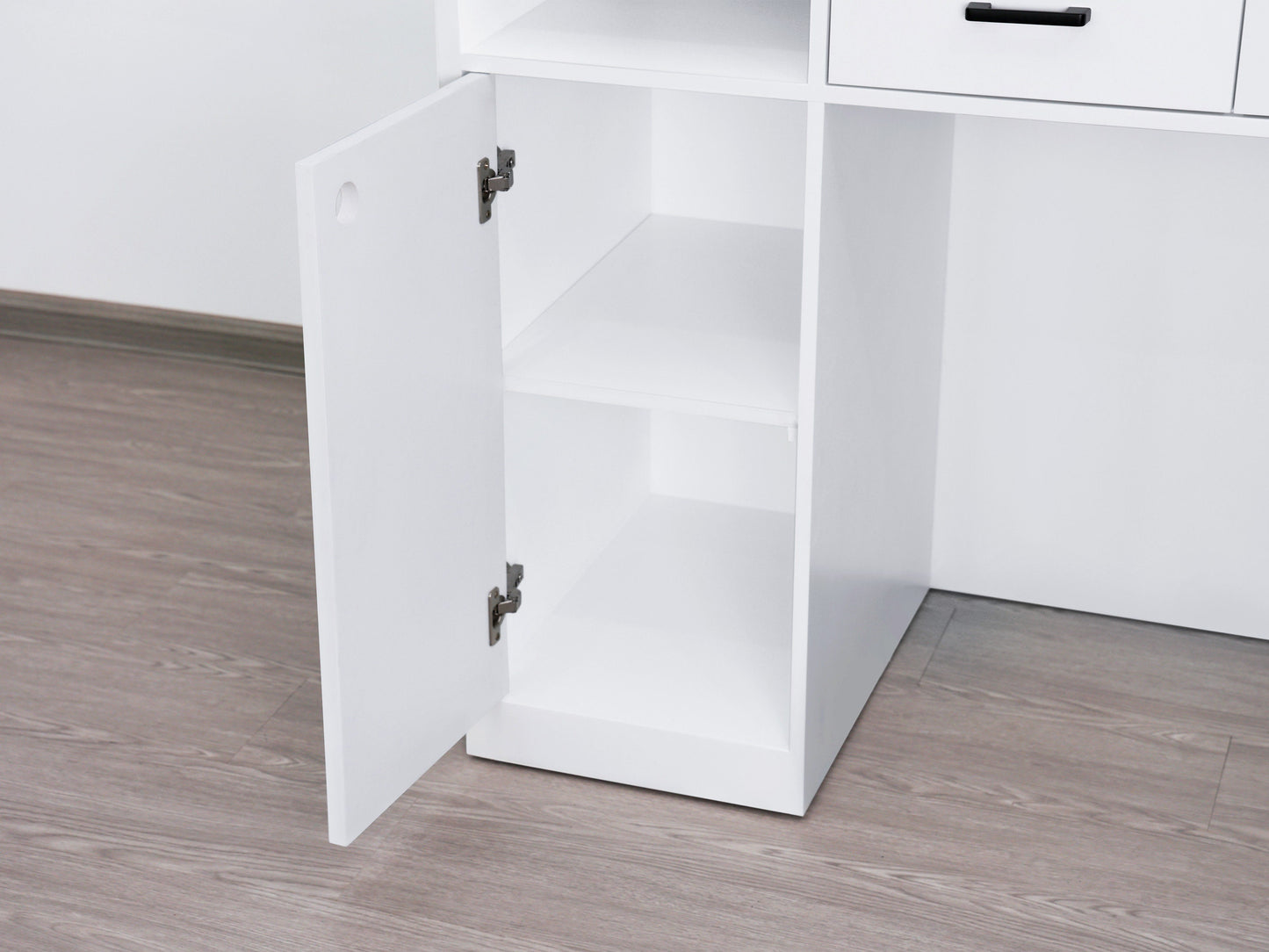 59" White Tambour Reception Desk - Free Shipping