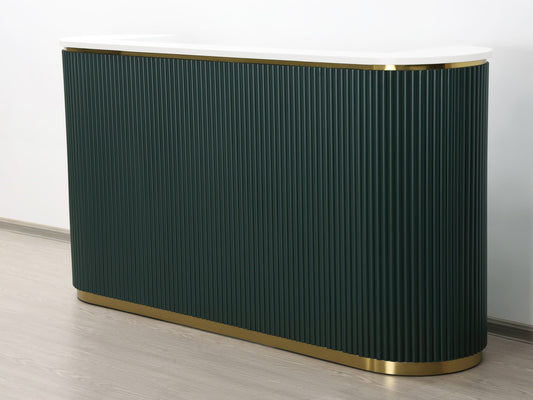 83" Evergreen Tambour Reception Desk - Free Shipping