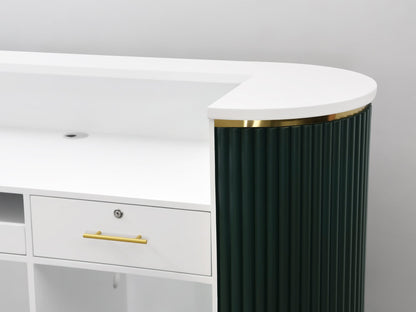 83" Evergreen Tambour Reception Desk - Free Shipping