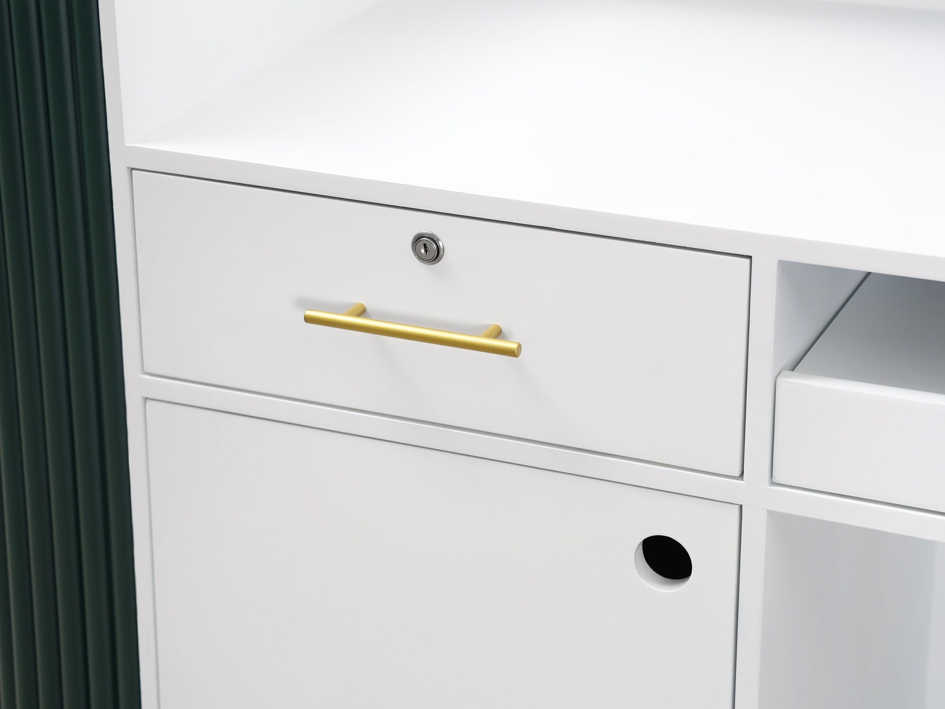 83" Evergreen Tambour Reception Desk - Free Shipping