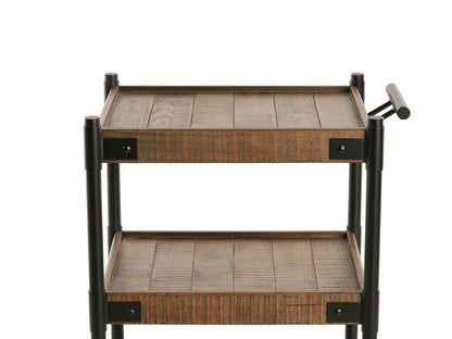 Reclaimed Wood 3-Tier Rolling Cart - Free Shipping