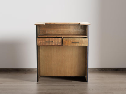 41" Reclaimed Wood Reception Desk - Free Shipping (K9005S)