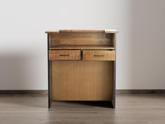 41" Reclaimed Wood Reception Desk - Free Shipping (K9005S)