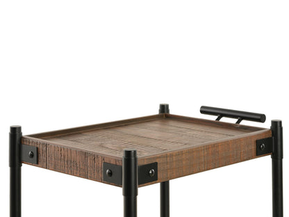 Reclaimed Wood 3-Tier Rolling Cart - Free Shipping