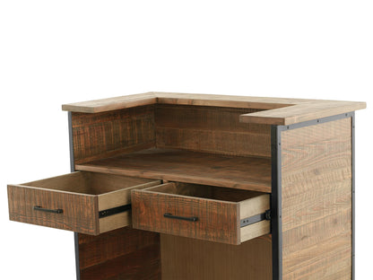 41" Reclaimed Wood Reception Desk - Free Shipping (K9005S)