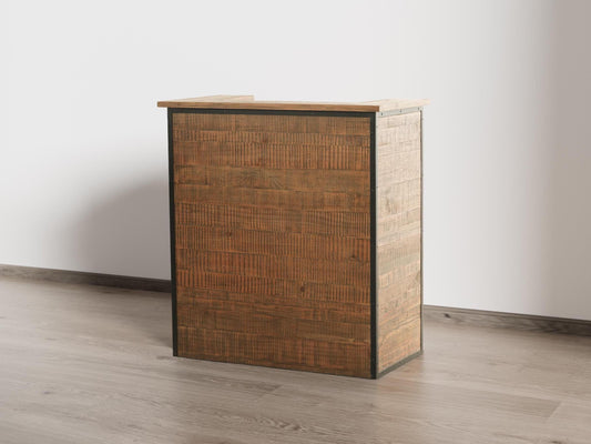 41" Reclaimed Wood Reception Desk - Free Shipping (K9005S)