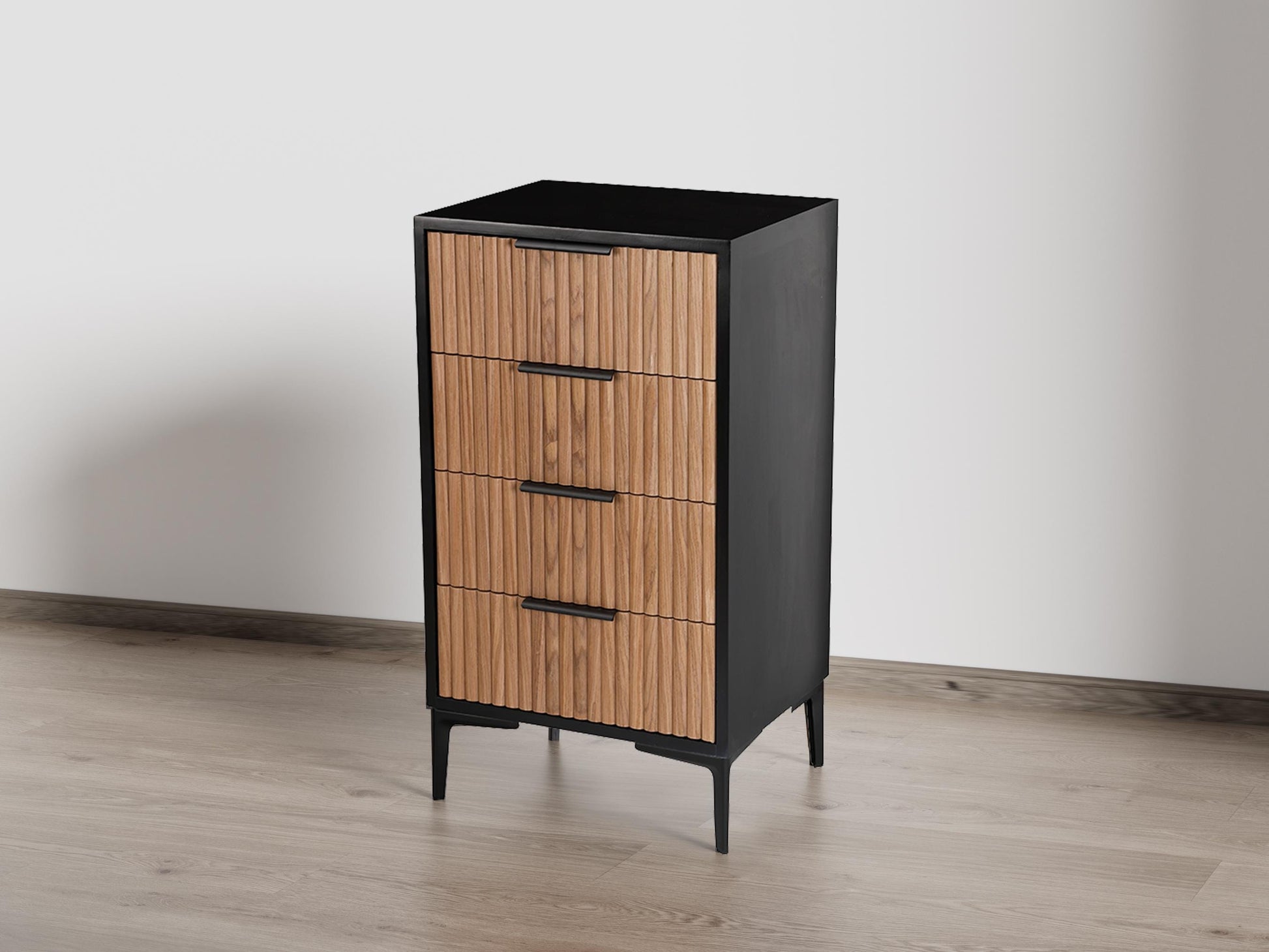 Set of 2 Walnut Drawer Storage Dresser - Free Shipping (K8009-WALNUT)