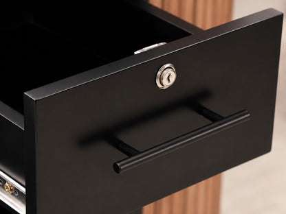 PREORDER Mila Classic Walnut Tambour Reception Desk - Large (58")